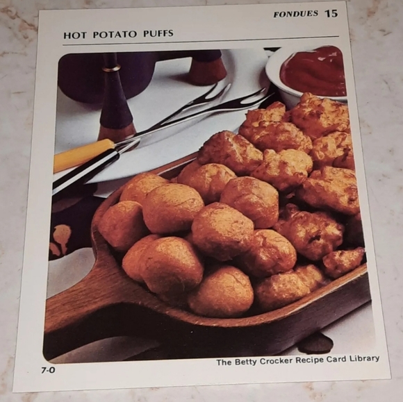 The Betty Crocker Recipe Card Library REPLACEMENT FONDUE CARD Vintage 1971 - Picture 1 of 1